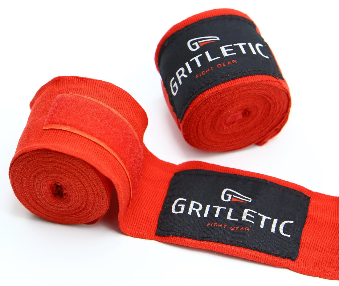 Unleash Your Style and Power with Gritletic x RVCA Boxing Hand Wraps: Red Wrist Wraps - Gritleticstore