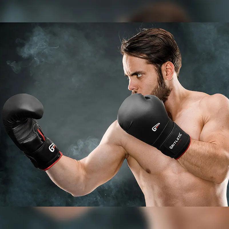 Gritletic Boxing & MMA Training Gloves-Black - Gritleticstore