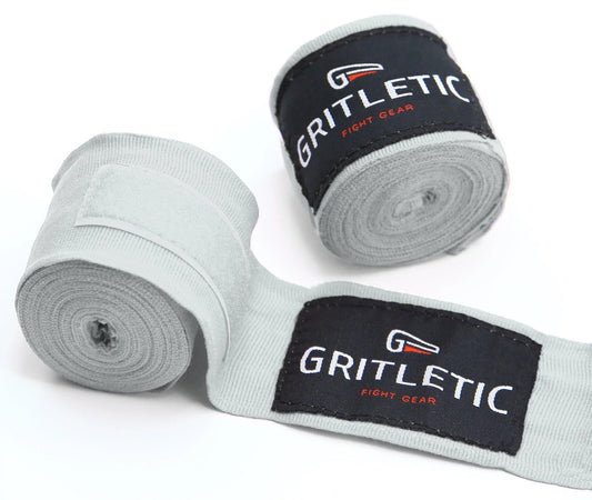 Gritletic x RVCA Boxing Hand Wraps- Grey Wrist Wraps - Gritleticstore