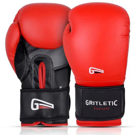Unleash Your Power with Gritletic Boxing & MMA Punching Gloves in Striking Red - Gritleticstore